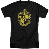 Harry Potter Hufflepuff Crest Men's 18/1 Tall Cotton Short-Sleeve T-Shirt